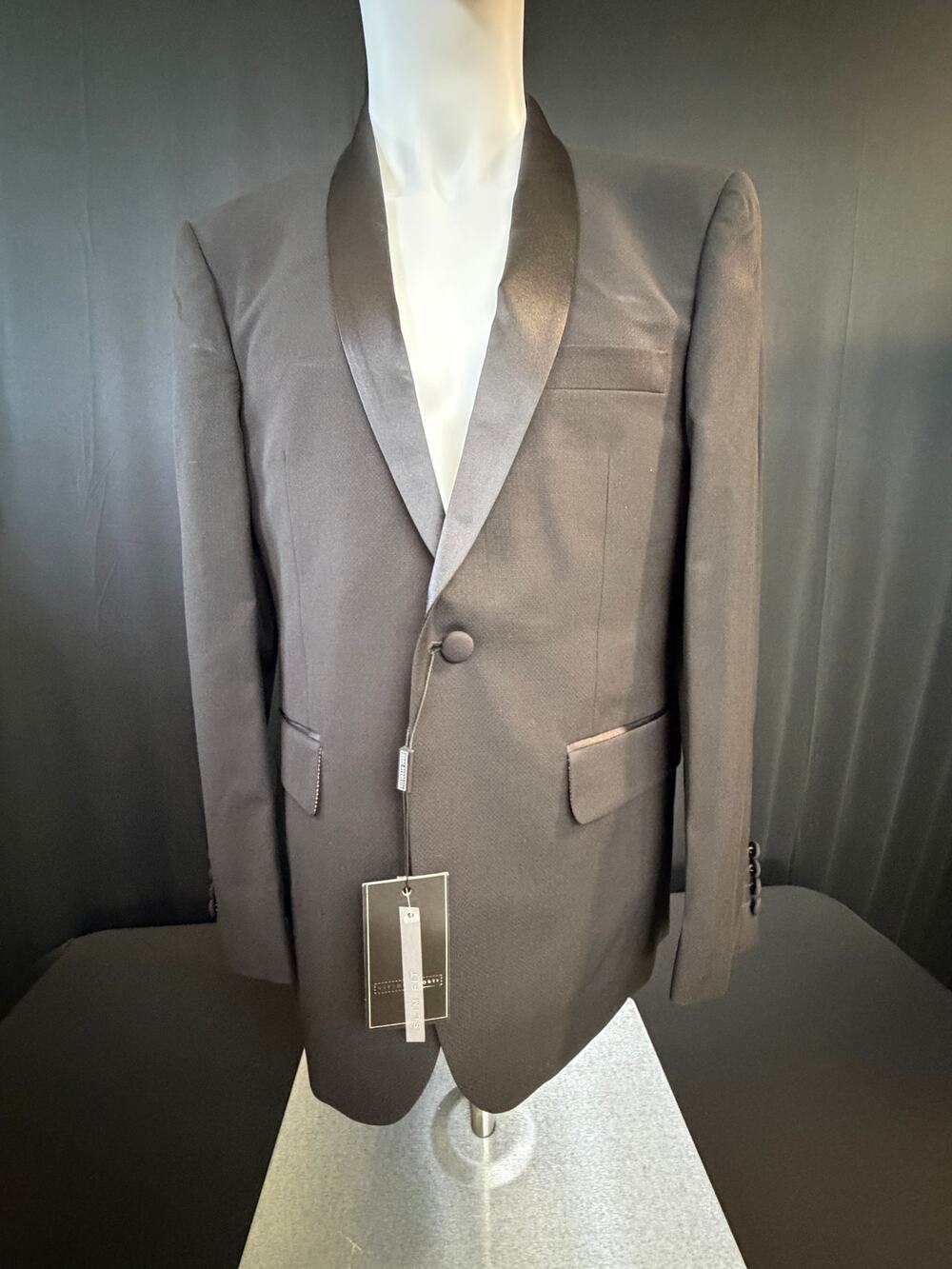 Vittorio Forti Tuxedo Jacket Mens 42S Black NWT Slim Fit Shawl Collar Formal